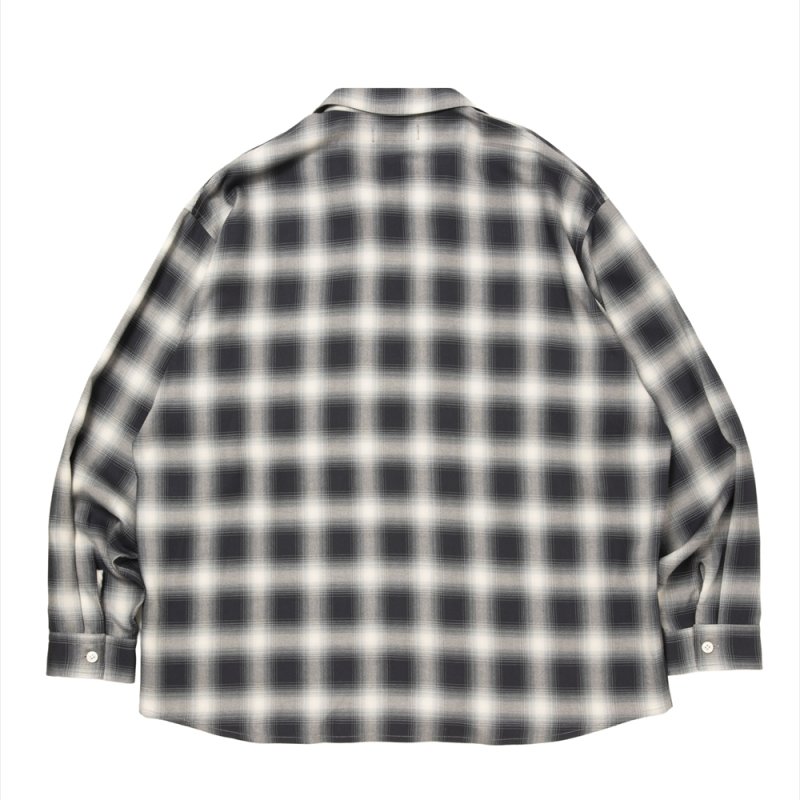 画像2: 【ご予約受付中！26年3月入荷予定】ROTTWEILER/R9 OMBRE CHECK SHIRT（BLACK）［オンブレチェックシャツ-26春夏］
