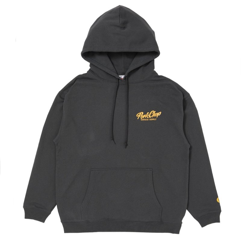 画像1: PORKCHOP/SCRIPT PORK HOODIE（ASH BLACK）［スクリプトポークフーディー-25秋冬］
