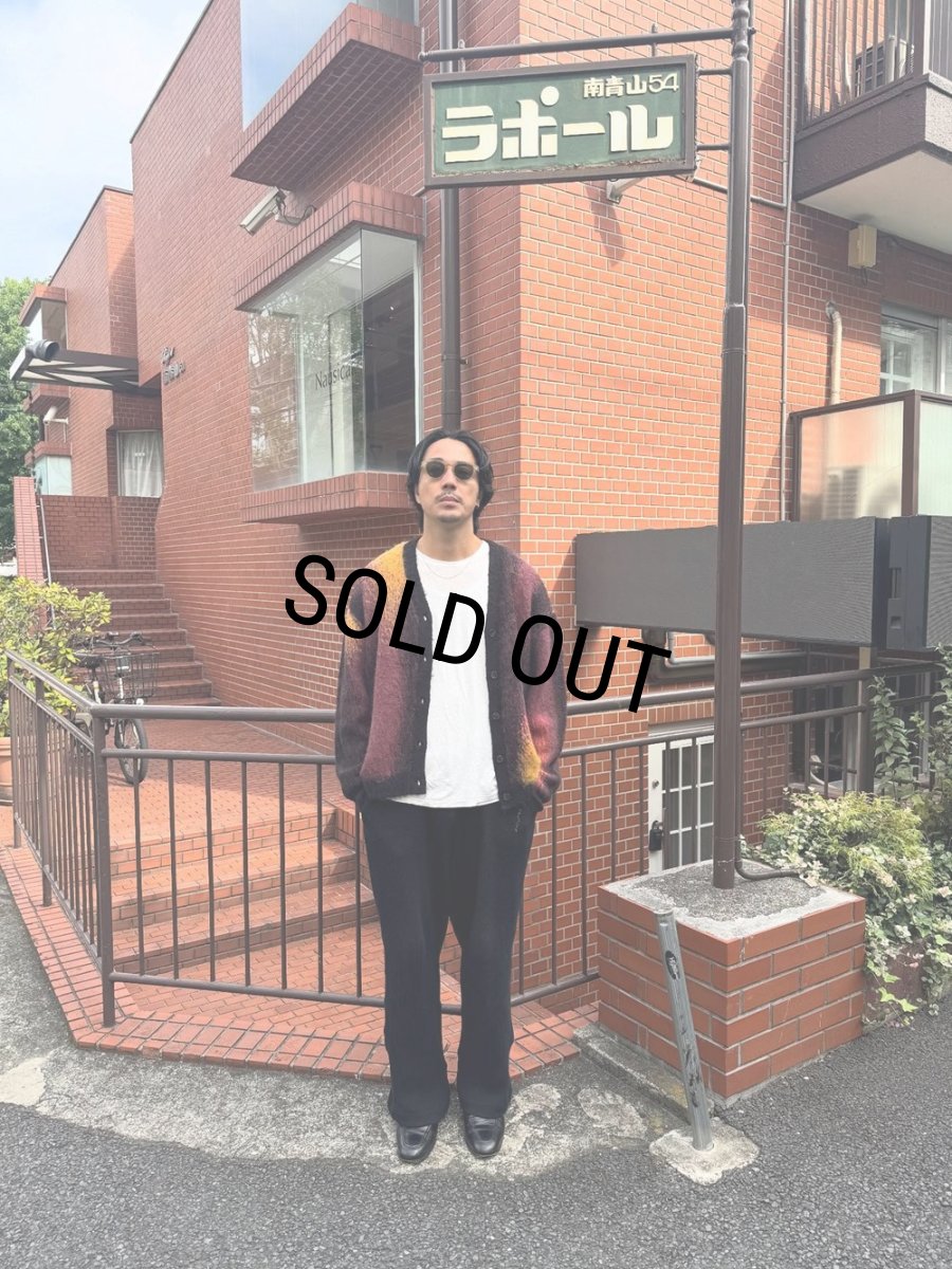 画像4: 【20％OFF】ROTTWEILER/R9 PAINTED CARDIGAN（BLACK）［ペインテッドモヘアカーディガン-25秋冬］ (4)