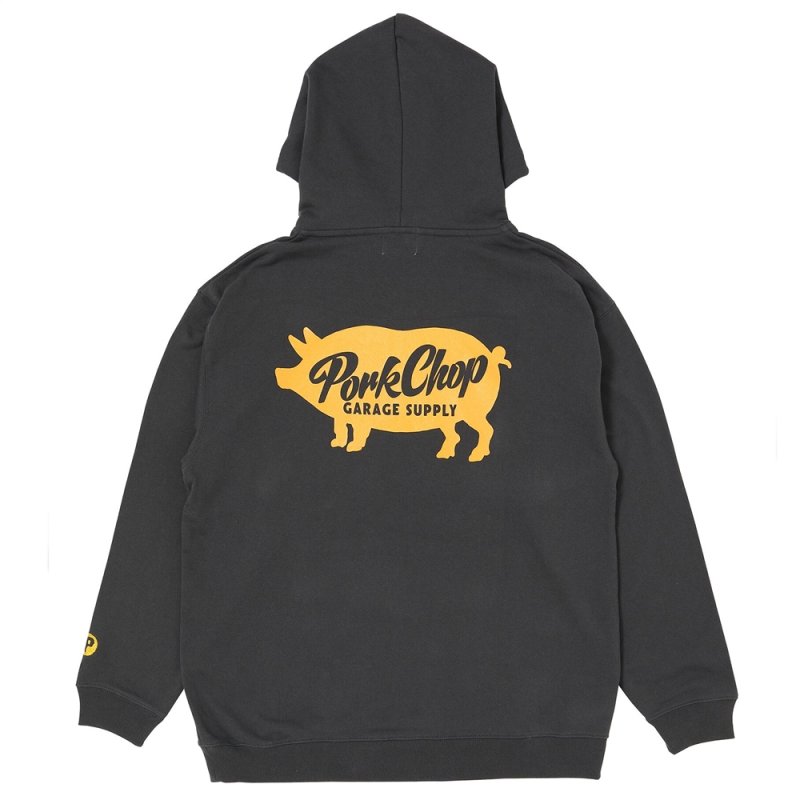 画像2: PORKCHOP/SCRIPT PORK HOODIE（ASH BLACK）［スクリプトポークフーディー-25秋冬］