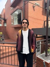 画像5: ROTTWEILER/R9 PAINTED CARDIGAN（BLACK）［ペインテッドモヘアカーディガン-25秋冬］ (5)