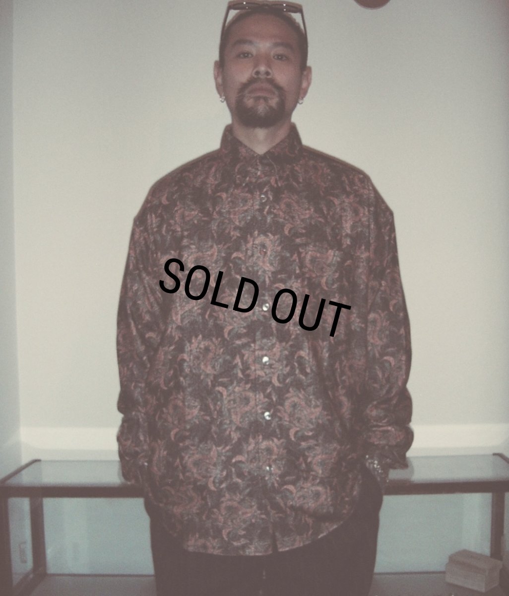 画像2: exodus/BUDS PAISLEY B.D SHIRT（BROWN）［バッズペイズリーB.Dシャツ-25秋冬］ (2)