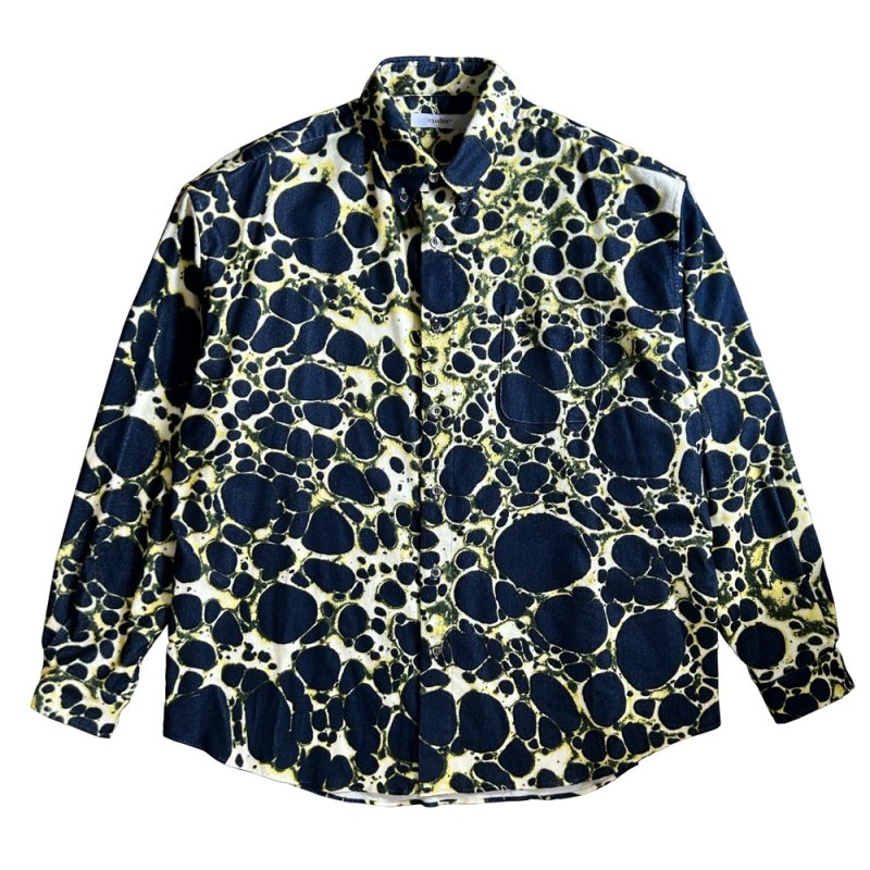 画像1: exodus/ABSTRACT SHATTER B.D SHIRT（NAVY）［アブストラクトシャッターB.Dシャツ-25秋冬］