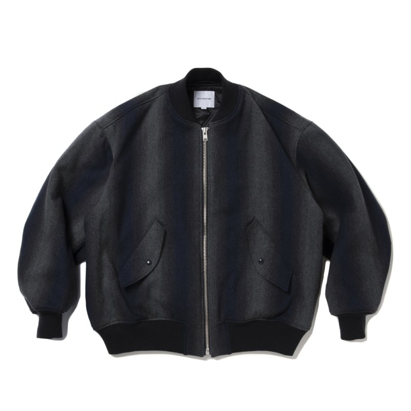 画像1: COOTIE PRODUCTIONS/Ombre Stripe Wool Bomber Jacket（Ombre Stripe）［オンブレストライプウールボンバーJKT-25秋冬］