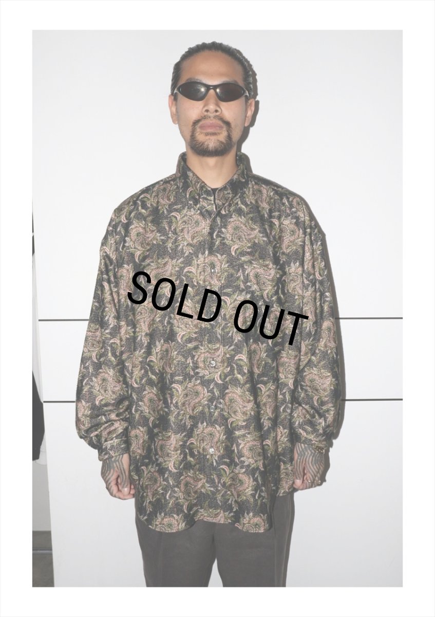 画像2: 【30％OFF】exodus brand/BUDS PAISLEY B.D SHIRT（D-GREY）［バッズペイズリーB.Dシャツ-25秋冬］ (2)