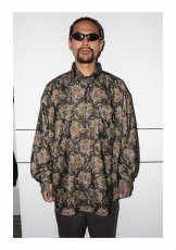 画像2: exodus/BUDS PAISLEY B.D SHIRT（D-GREY）［バッズペイズリーB.Dシャツ-25秋冬］ (2)