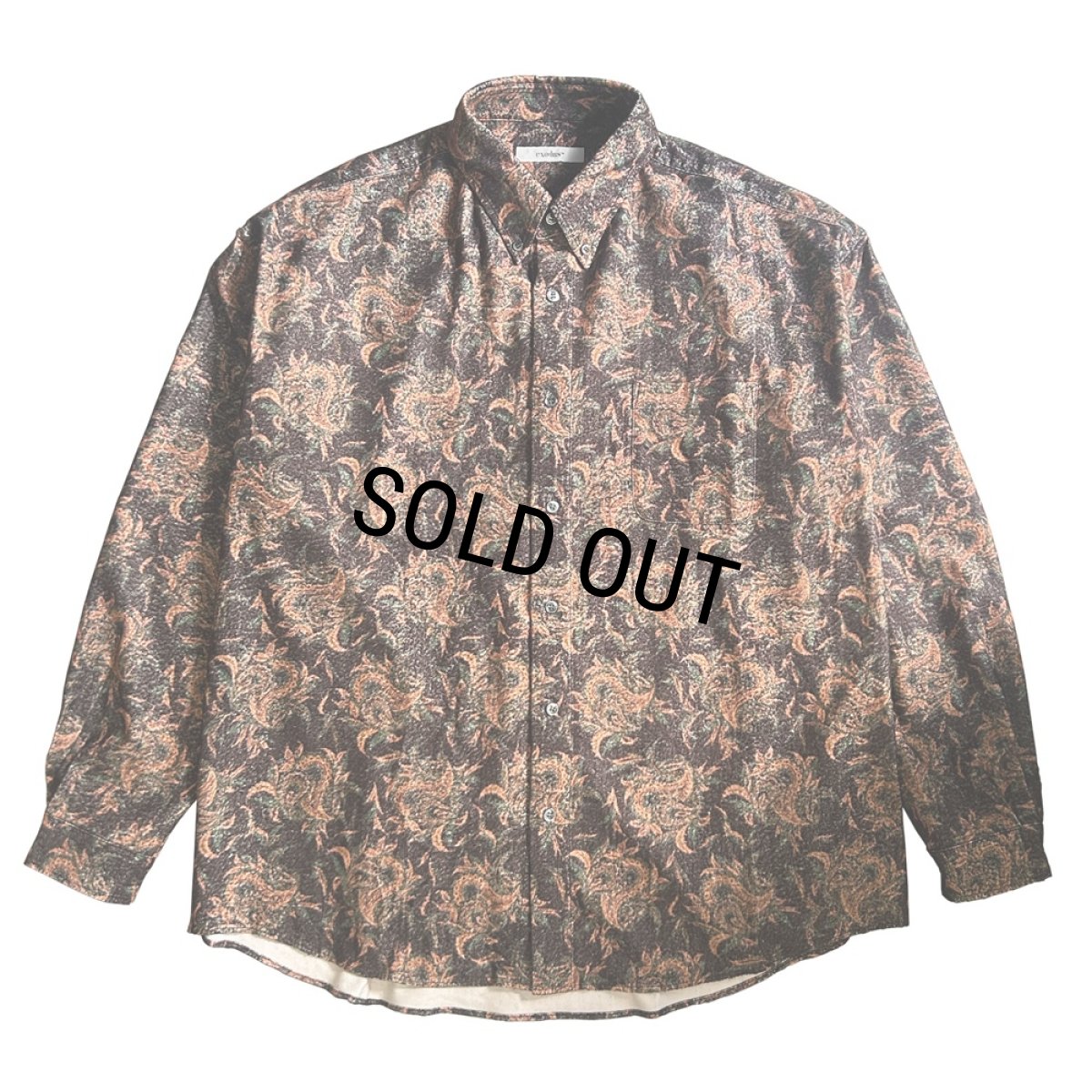 画像1: exodus/BUDS PAISLEY B.D SHIRT（BROWN）［バッズペイズリーB.Dシャツ-25秋冬］ (1)