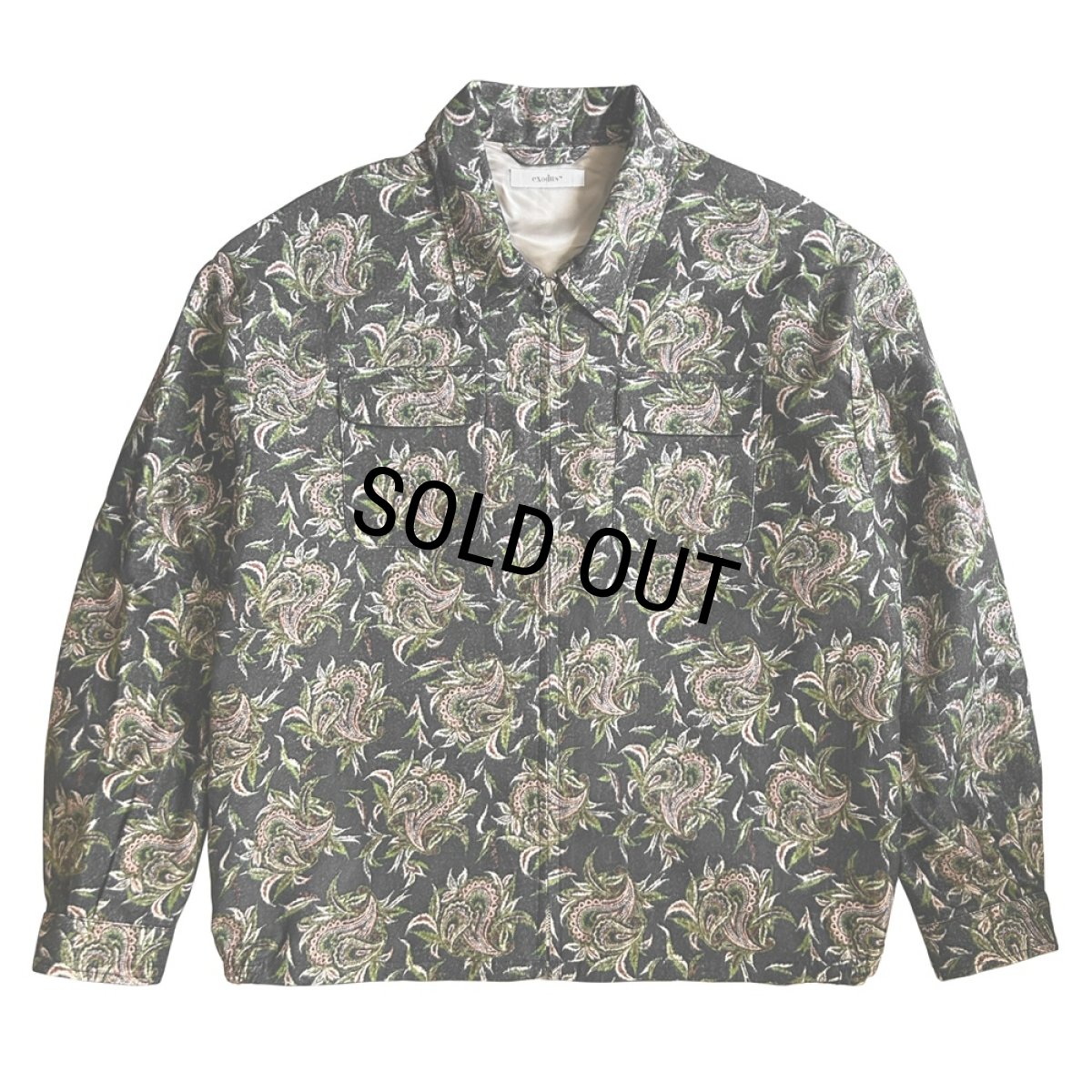 画像1: 【30％OFF】exodus brand/BUDS PAISLEY SWING TOP JACKET（D-GREY）［バッズペイズリースウィングトップJKT-25秋冬］ (1)