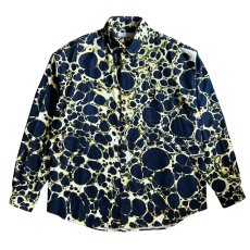 画像1: exodus/ABSTRACT SHATTER B.D SHIRT（NAVY）［アブストラクトシャッターB.Dシャツ-25秋冬］ (1)