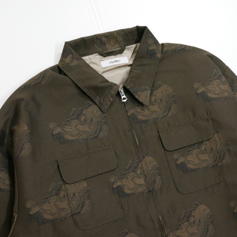 画像2: exodus/AMATOTAKO SWING TOP JACKET（BROWN）［アマトタコスウィングトップJKT-25秋冬］