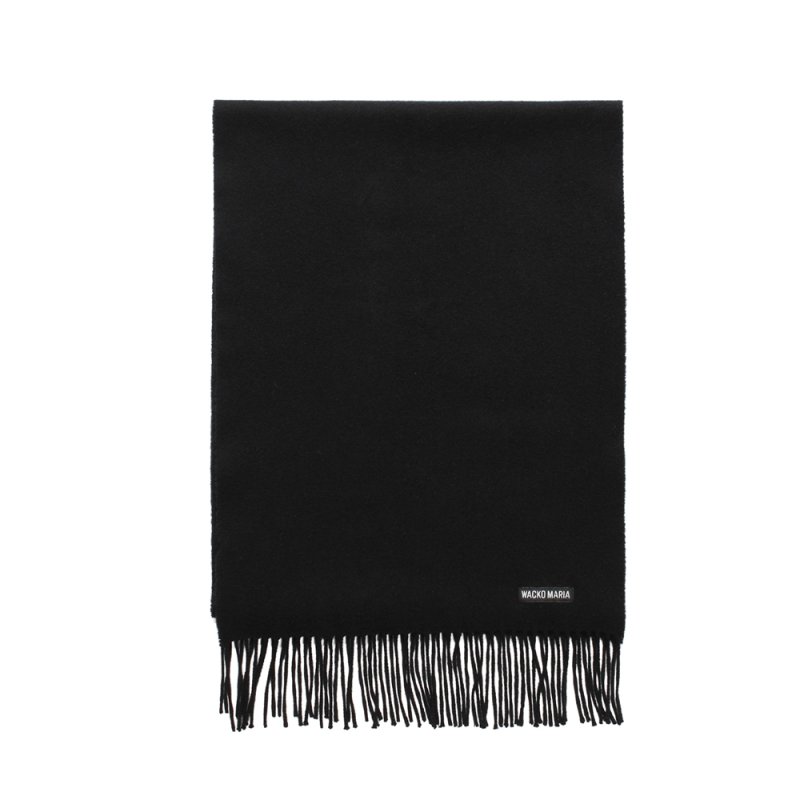 画像2: WACKO MARIA/WOOL SCARF（BLACK）［ウールスカーフ-25秋冬］