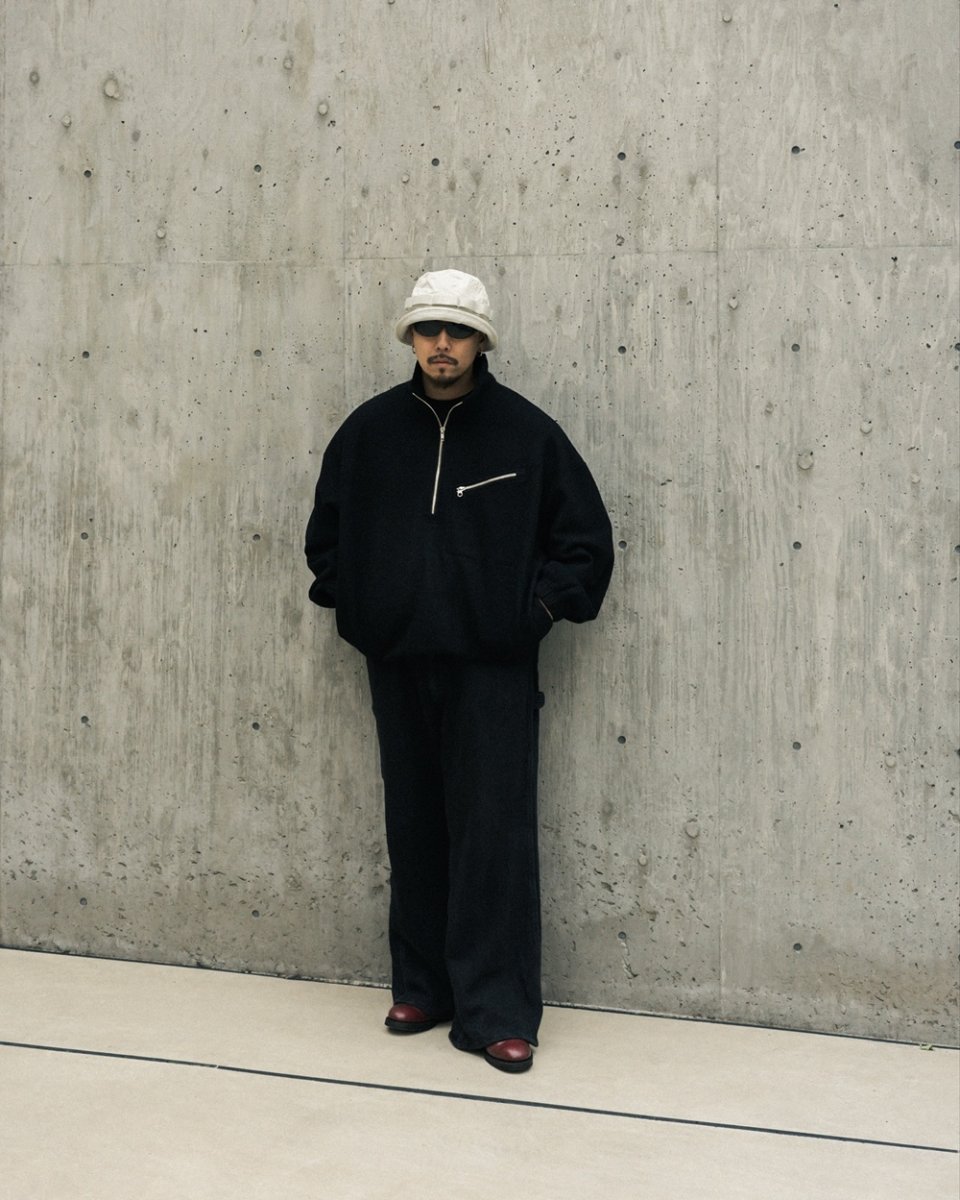 画像6: COOTIE PRODUCTIONS/W/N Fleece Half Zip Top（Black）［フリースハーフジップトップ-25秋冬］ (6)