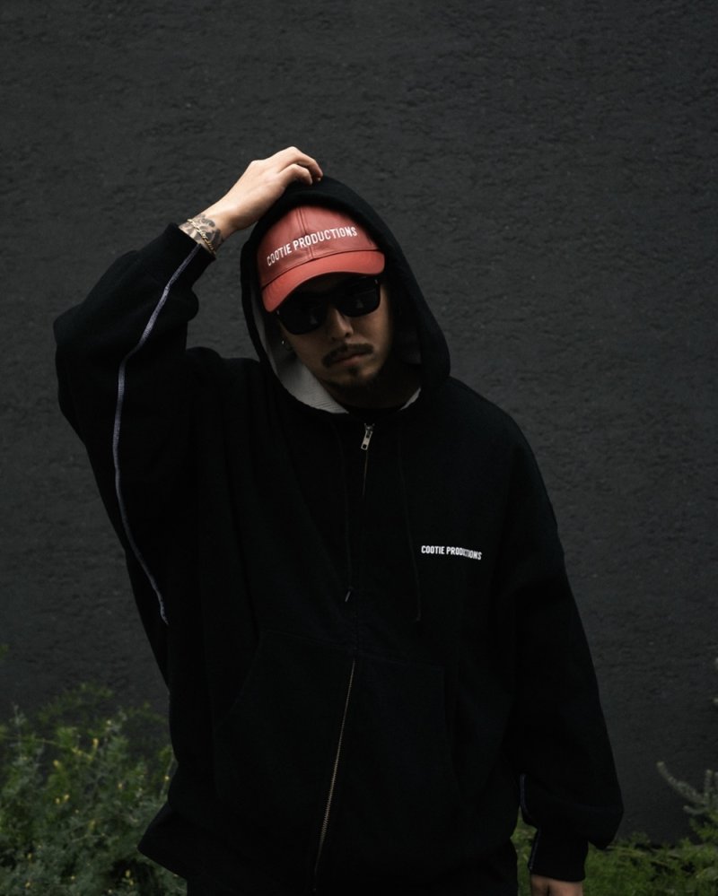 画像3: COOTIE PRODUCTIONS/Thermal Combination Sweat Zip Hoodie（Black）［サーマルコンビスウェットジップフーディー-25秋冬］