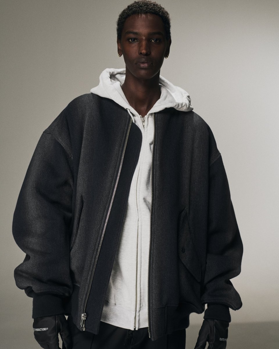 画像11: COOTIE PRODUCTIONS/Ombre Stripe Wool Bomber Jacket（Ombre Stripe）［オンブレストライプウールボンバーJKT-25秋冬］ (11)