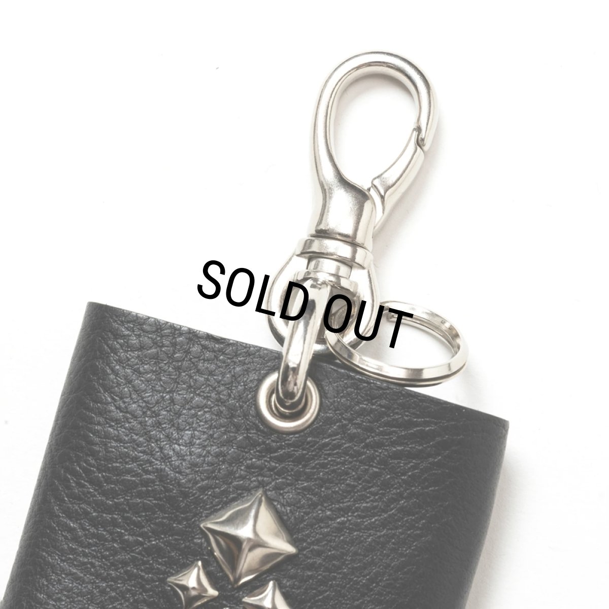 画像6: CALEE/STUDS LEATHER KEY CASE（BLACK）［スタッズレザーキーケース-25秋冬］ (6)