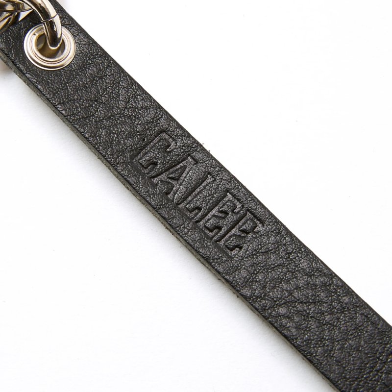 画像2: CALEE/STUDS LEATHER LONG KEY RING（BLACK）［スタッズレザーロングキーリング-25秋冬］