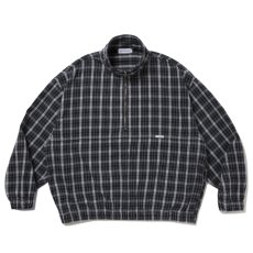 画像1: COOTIE PRODUCTIONS/AD Processing Heavy Flannel Check Half Zip Pullover（Black）［ヘビーフランネルチェックハーフジッププルオーバー-25秋冬］ (1)