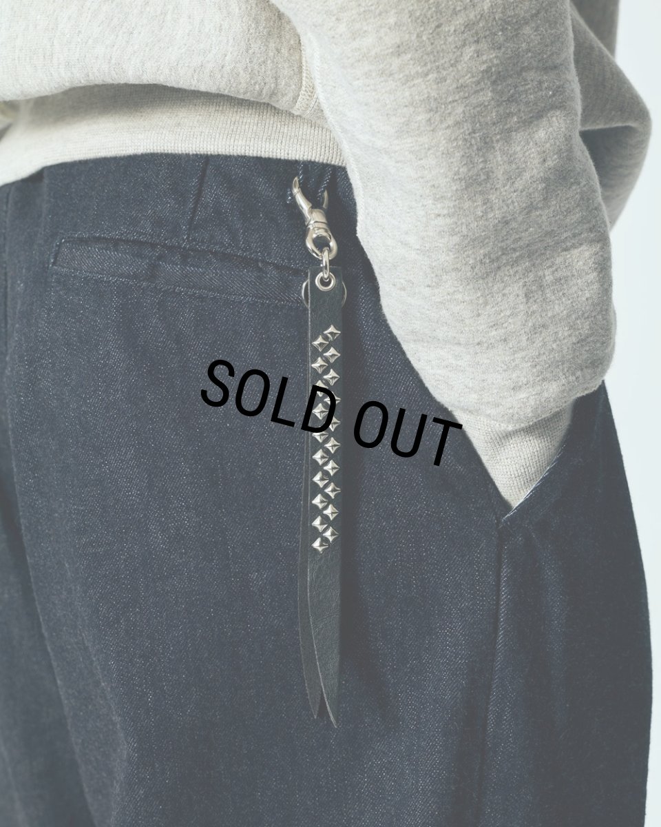 画像5: CALEE/STUDS LEATHER SHORT KEY RING（BLACK）［スタッズレザーショートキーリング-25秋冬］ (5)