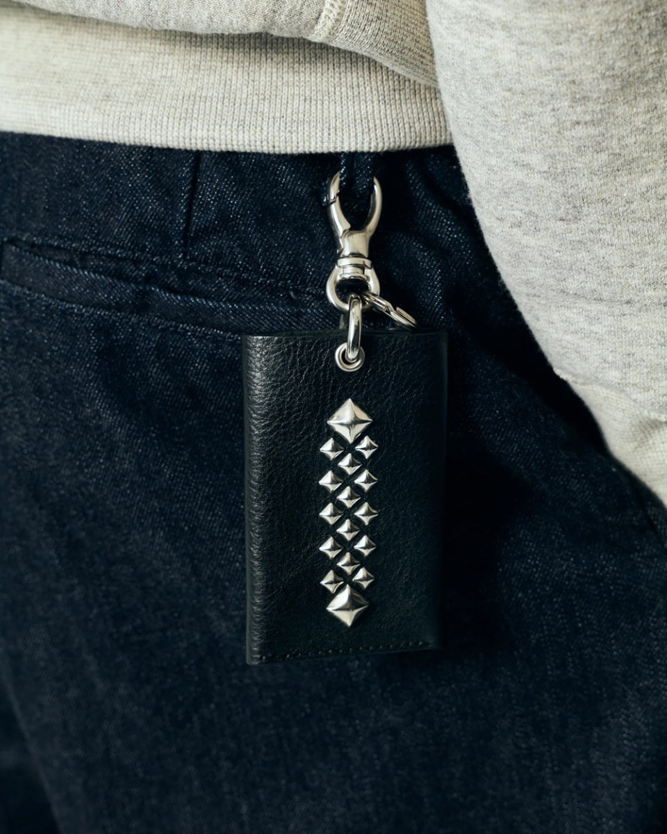 画像8: CALEE/STUDS LEATHER KEY CASE（BLACK）［スタッズレザーキーケース-25秋冬］ (8)
