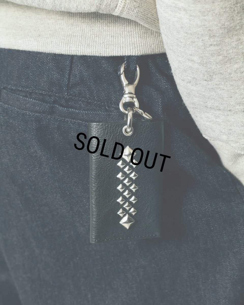 画像8: CALEE/STUDS LEATHER KEY CASE（BLACK）［スタッズレザーキーケース-25秋冬］ (8)