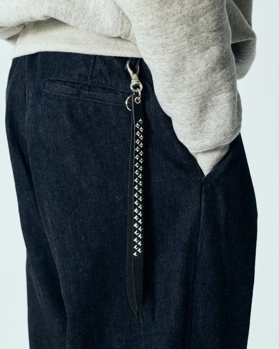画像5: CALEE/STUDS LEATHER LONG KEY RING（BLACK）［スタッズレザーロングキーリング-25秋冬］ (5)