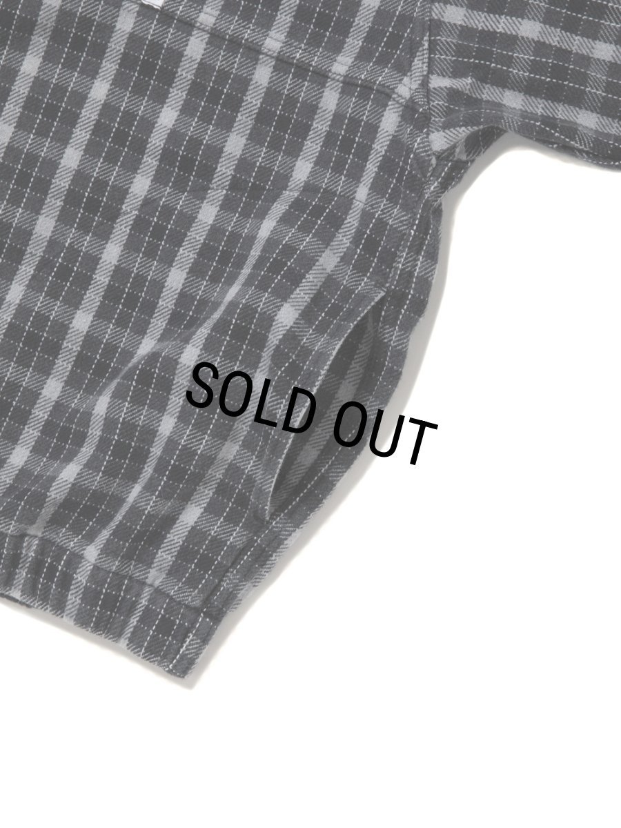 画像5: COOTIE PRODUCTIONS/AD Processing Heavy Flannel Check Half Zip Pullover（Black）［ヘビーフランネルチェックハーフジッププルオーバー-25秋冬］ (5)