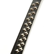 画像3: CALEE/STUDS LEATHER SHORT KEY RING（BLACK）［スタッズレザーショートキーリング-25秋冬］ (3)