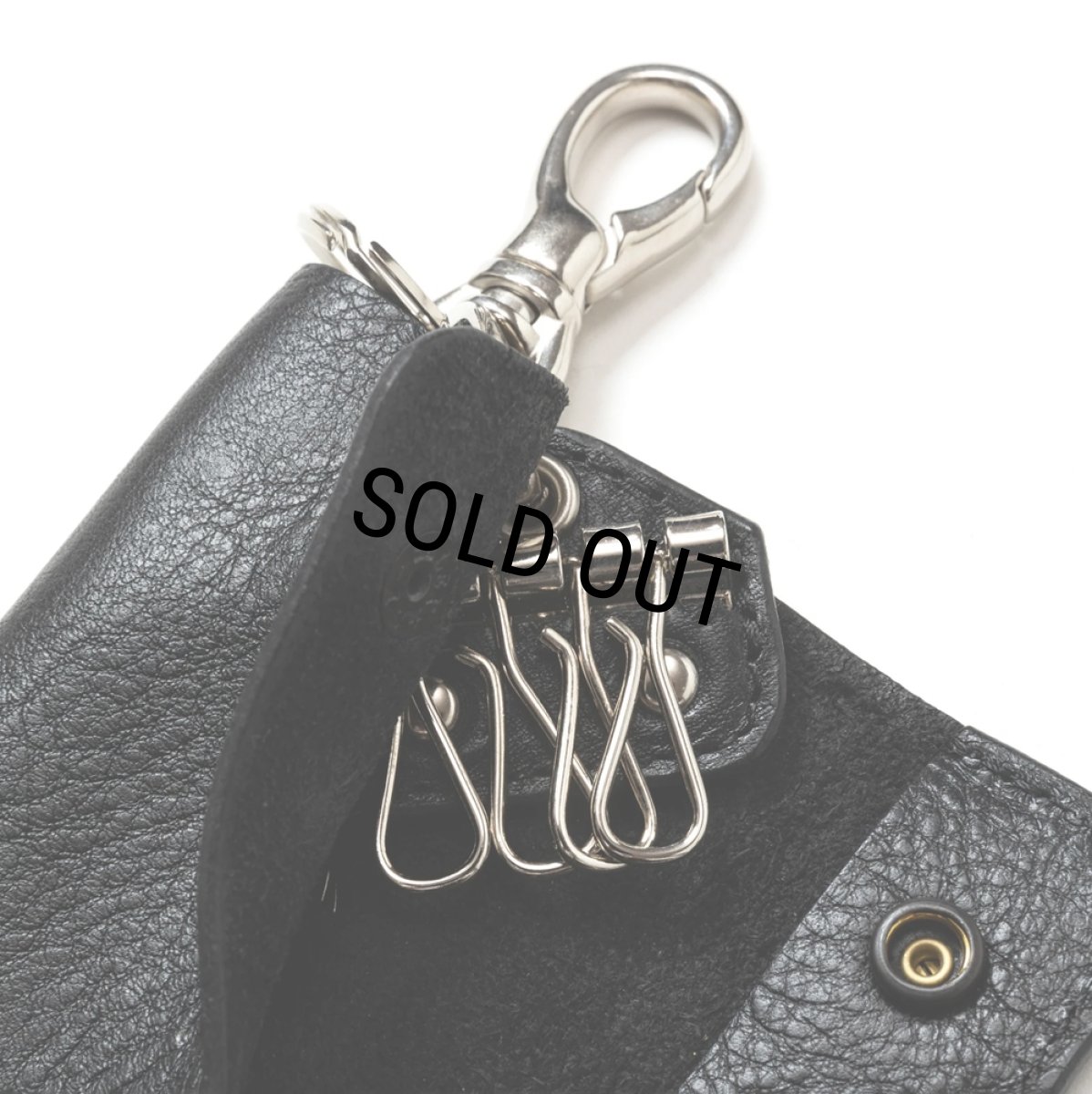 画像4: CALEE/STUDS LEATHER KEY CASE（BLACK）［スタッズレザーキーケース-25秋冬］ (4)