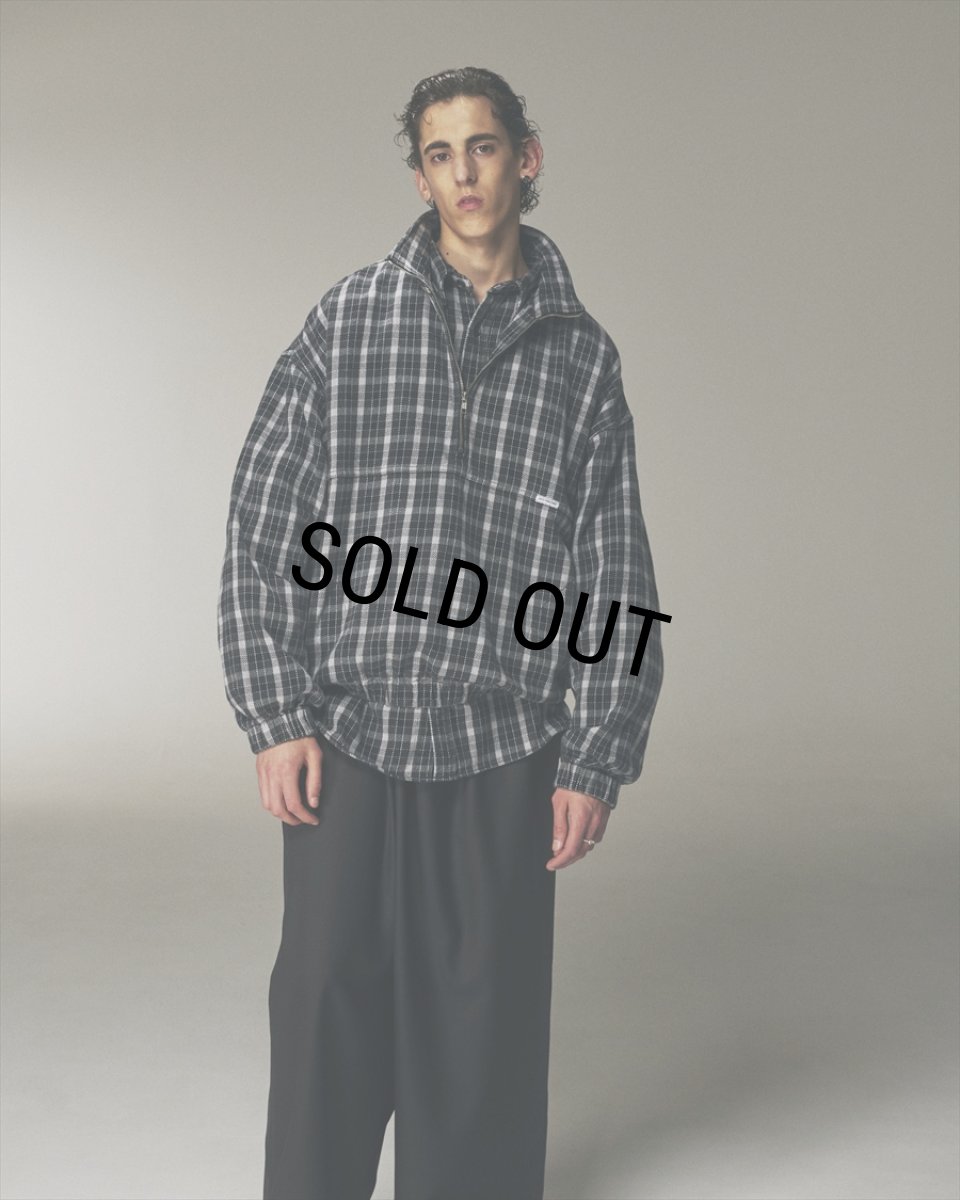 画像6: COOTIE PRODUCTIONS/AD Processing Heavy Flannel Check Half Zip Pullover（Black）［ヘビーフランネルチェックハーフジッププルオーバー-25秋冬］ (6)