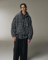 画像6: COOTIE PRODUCTIONS/AD Processing Heavy Flannel Check Half Zip Pullover（Black）［ヘビーフランネルチェックハーフジッププルオーバー-25秋冬］ (6)
