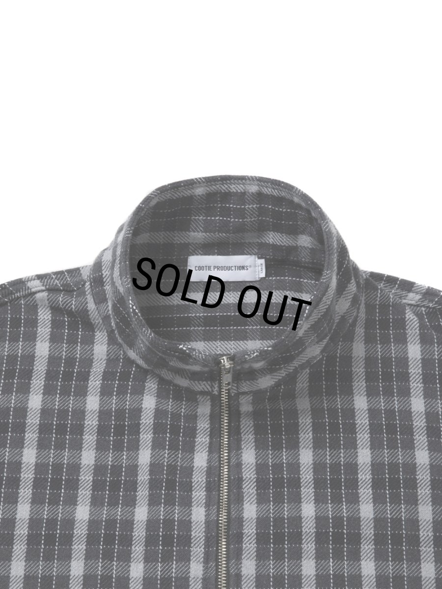 画像2: COOTIE PRODUCTIONS/AD Processing Heavy Flannel Check Half Zip Pullover（Black）［ヘビーフランネルチェックハーフジッププルオーバー-25秋冬］ (2)