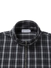 画像2: COOTIE PRODUCTIONS/AD Processing Heavy Flannel Check Half Zip Pullover（Black）［ヘビーフランネルチェックハーフジッププルオーバー-25秋冬］ (2)