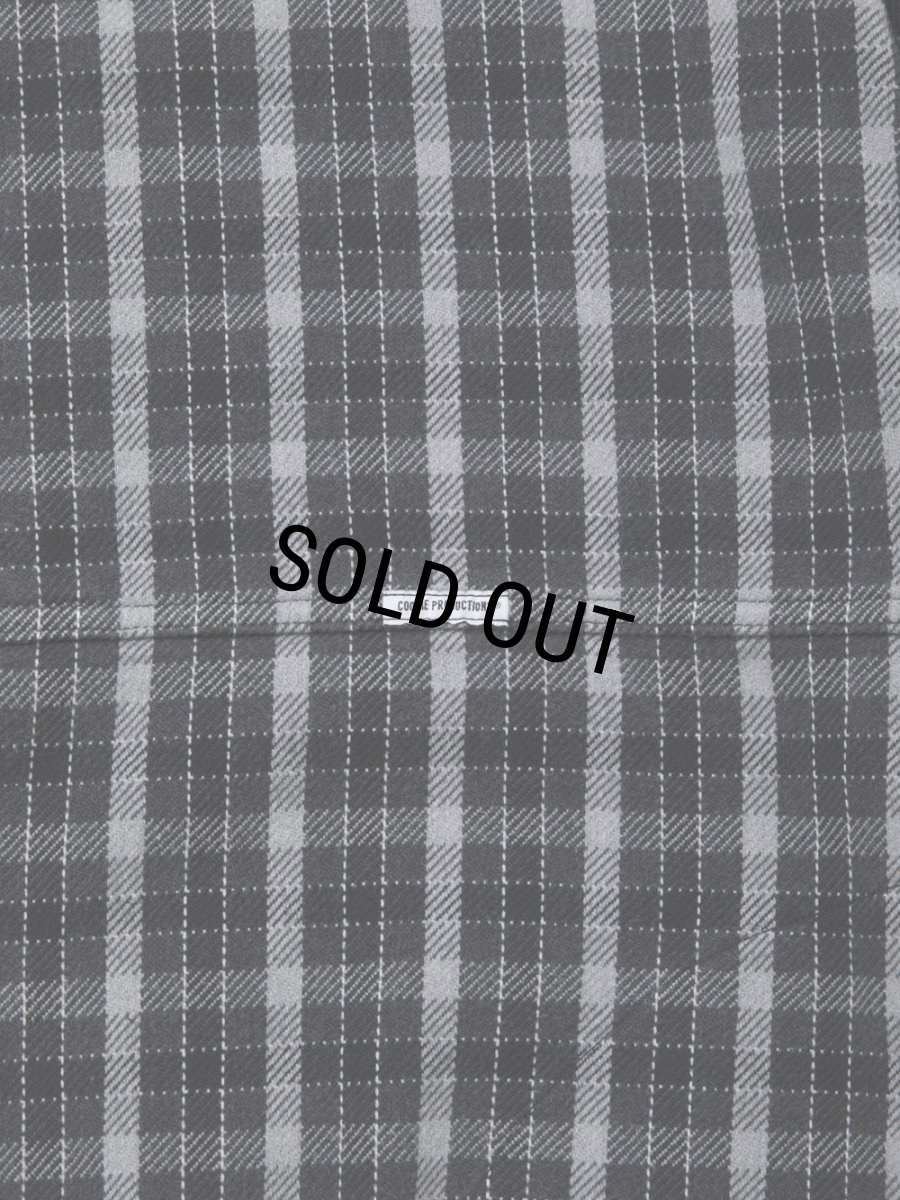 画像4: COOTIE PRODUCTIONS/AD Processing Heavy Flannel Check Half Zip Pullover（Black）［ヘビーフランネルチェックハーフジッププルオーバー-25秋冬］ (4)