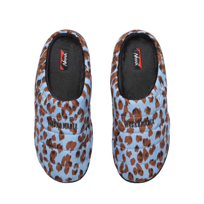 画像1: WACKO MARIA/NANGA / SUBU / LEOPARD WINTER SANDALS（BLUE）［レオパードウインターサンダル-25秋冬］