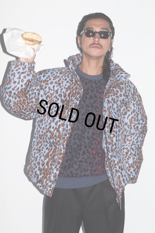 WACKO MARIA/NANGA / LEOPARD DOWN JACKET（BLUE）［レオパードダウン