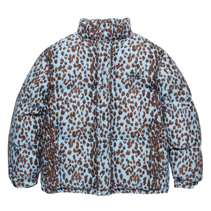 画像1: WACKO MARIA/NANGA / LEOPARD DOWN JACKET（BLUE）［レオパードダウンJKT-25秋冬］