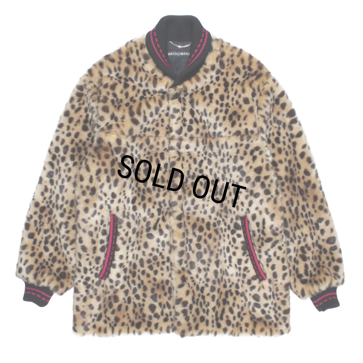 画像1: WACKO MARIA/LEOPARD FAUX FUR CAR CLUB JACKET（BEIGE）［レオパードファーカークラブJKT-25秋冬］ (1)