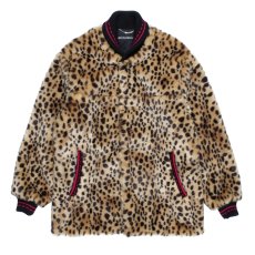 画像1: WACKO MARIA/LEOPARD FAUX FUR CAR CLUB JACKET（BEIGE）［レオパードファーカークラブJKT-25秋冬］ (1)