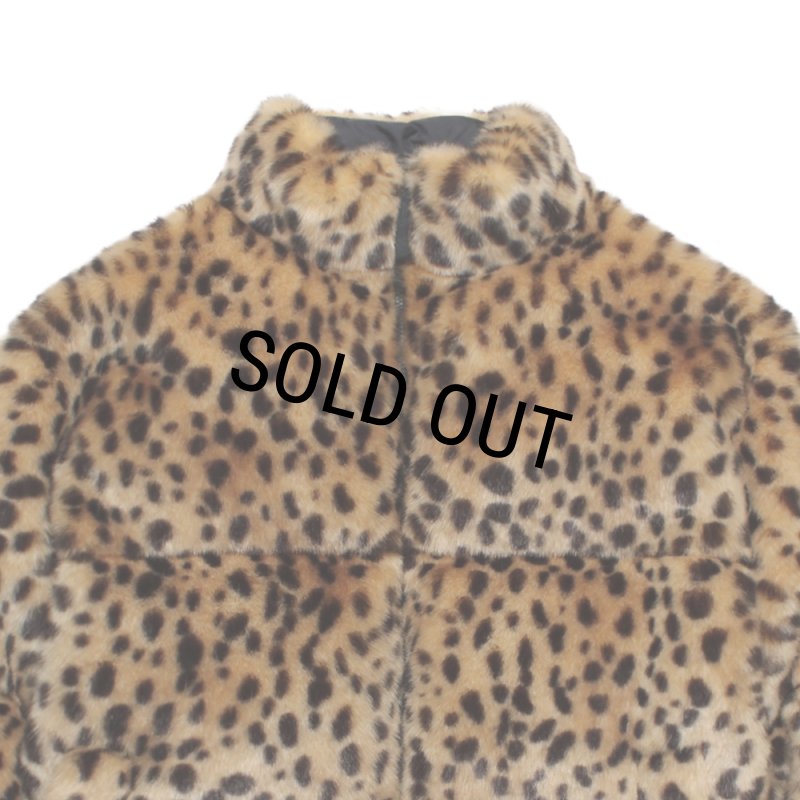 WACKO MARIA/NANGA / LEOPARD FAUX FUR DOWN JACKET（BEIGE