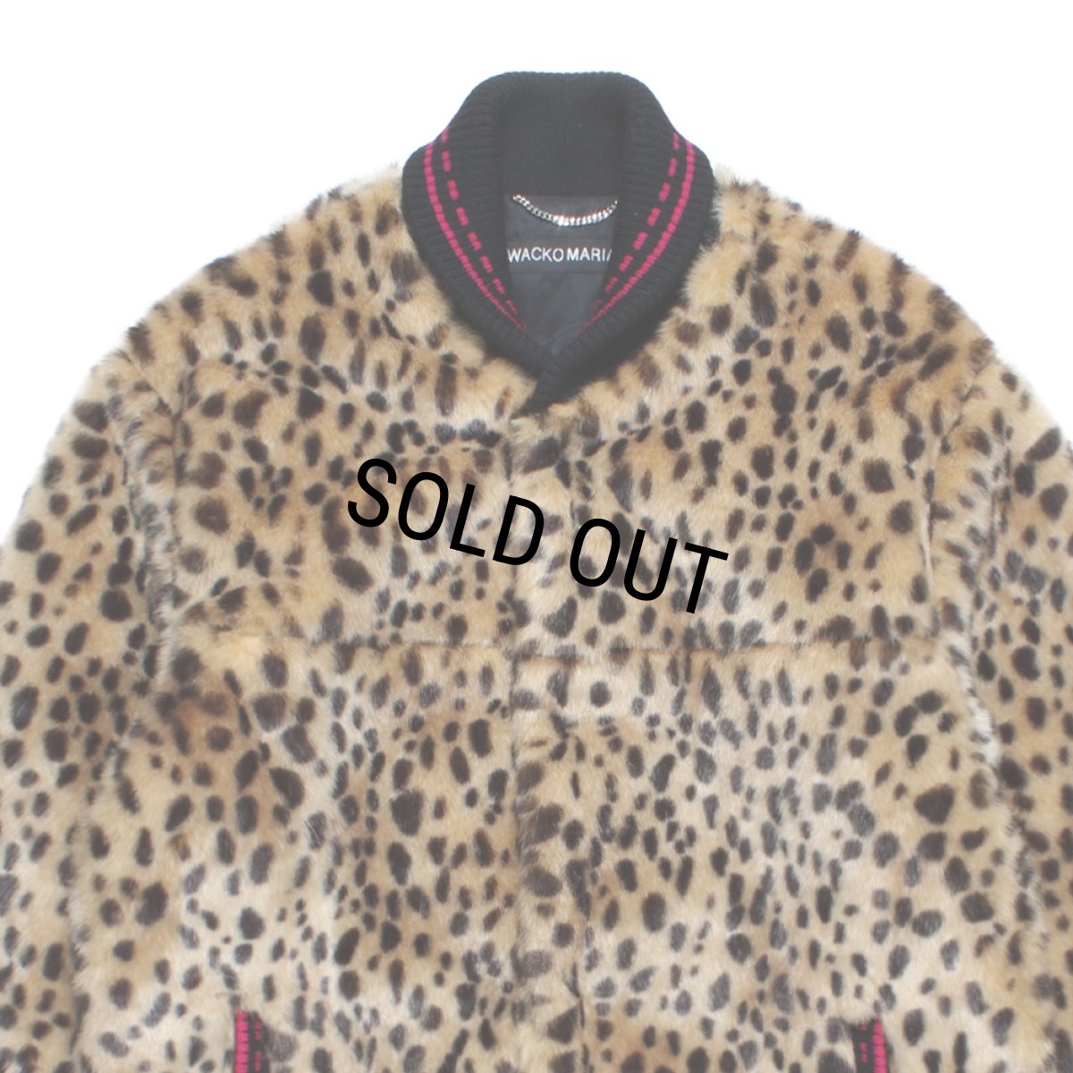 画像2: WACKO MARIA/LEOPARD FAUX FUR CAR CLUB JACKET（BEIGE）［レオパードファーカークラブJKT-25秋冬］ (2)