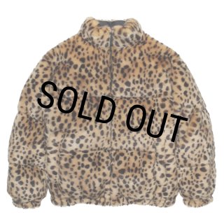 WACKO MARIA/NANGA / LEOPARD FAUX FUR DOWN JACKET（BEIGE