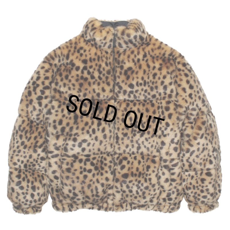 WACKO MARIA/NANGA / LEOPARD FAUX FUR DOWN JACKET（BEIGE