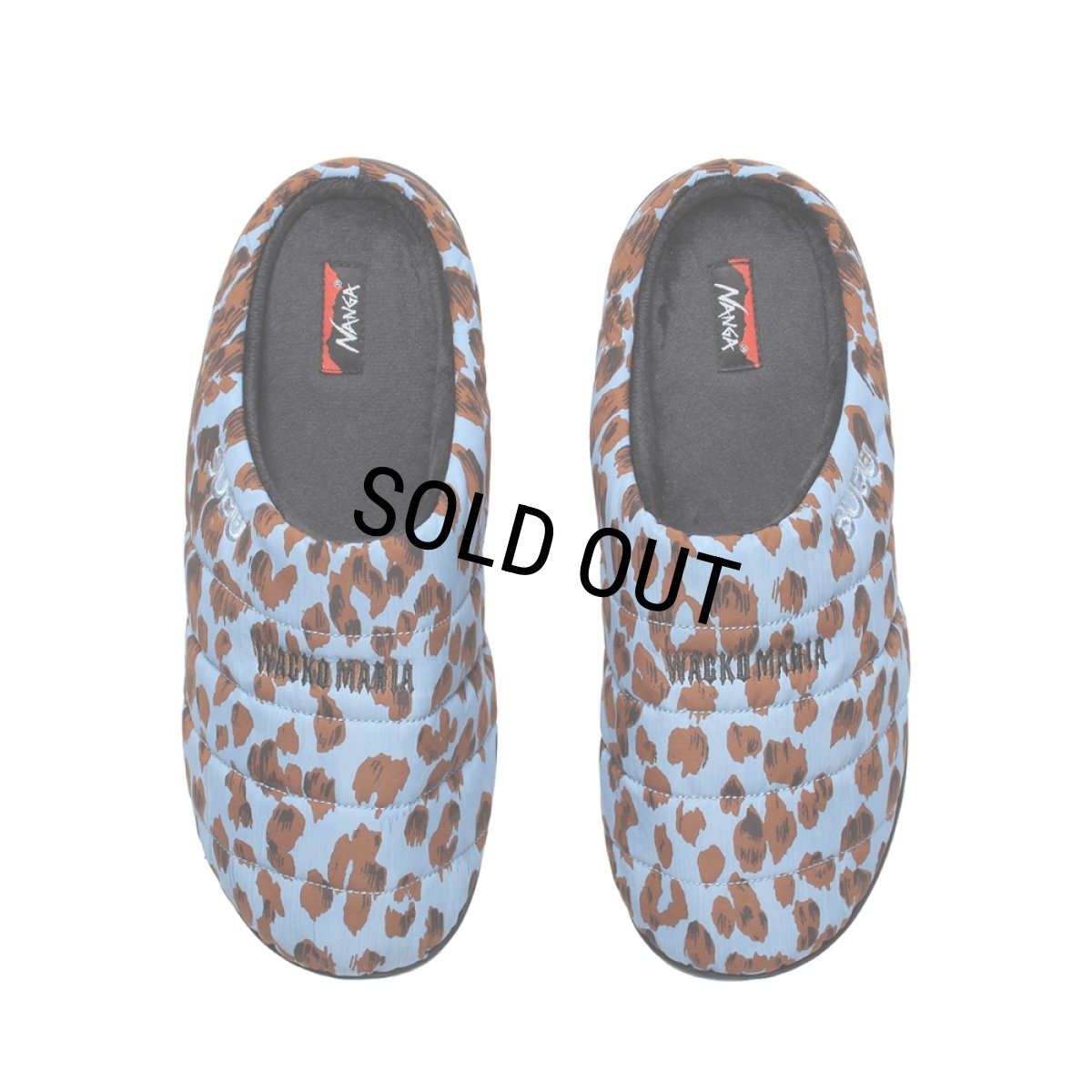 画像1: WACKO MARIA/NANGA / SUBU / LEOPARD WINTER SANDALS（BLUE）［レオパードウインターサンダル-25秋冬］ (1)