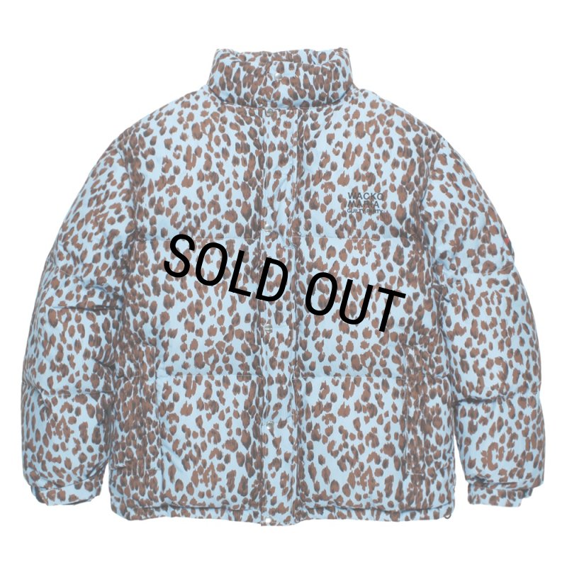 WACKO MARIA/NANGA / LEOPARD DOWN JACKET（BLUE）［レオパードダウン