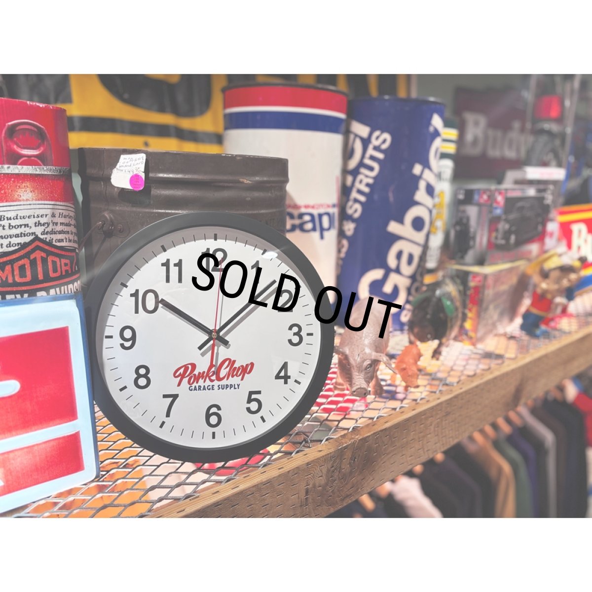 画像9: PORKCHOP/SCRIPT WALL CLOCK（BLACK/WHITE）［スクリプトウォールクロック-25秋冬］ (9)