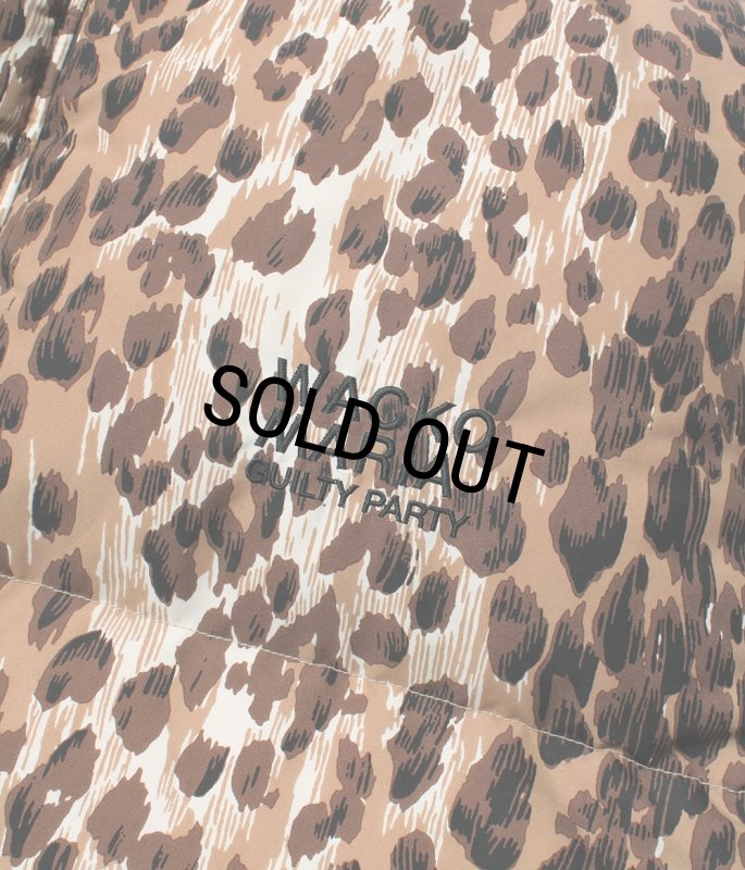 WACKO MARIA/NANGA / LEOPARD DOWN JACKET（BEIGE）［レオパードダウン