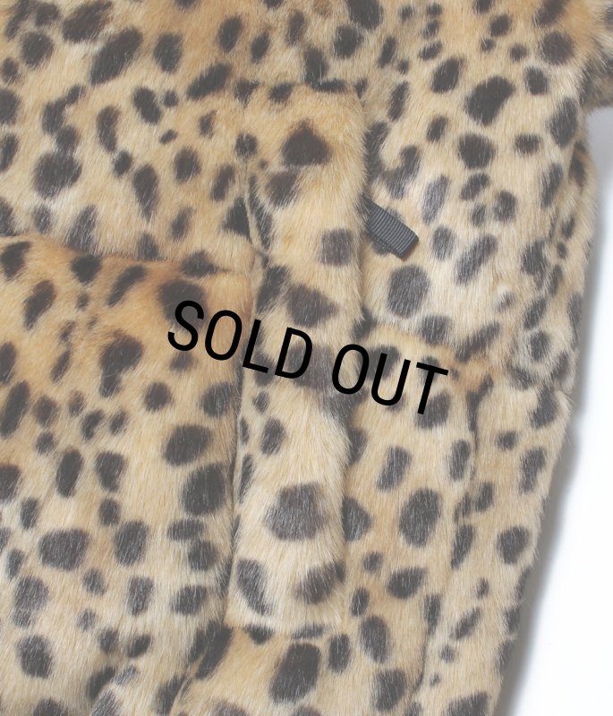 WACKO MARIA/NANGA / LEOPARD FAUX FUR DOWN JACKET（BEIGE