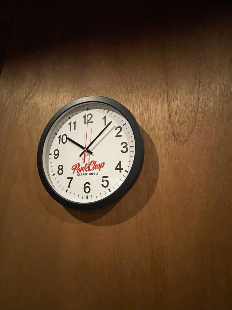 画像3: PORKCHOP/SCRIPT WALL CLOCK（BLACK/WHITE）［スクリプトウォールクロック-25秋冬］