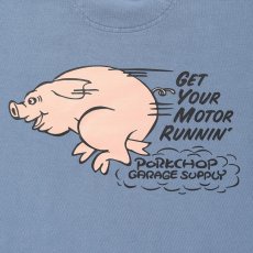 画像5: PORKCHOP/RUNNING LOGO SWEAT（BLUE GRAY）［ランニングロゴスウェット-25秋冬］ (5)