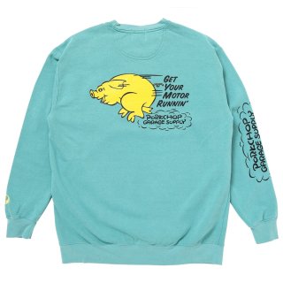 porkchop    スウェット PORKCHOP/RUNNING LOGO SWEAT（MINT GREEN）［ランニングロゴ